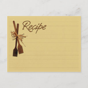 Carte postale de la carte de recette de cuisine an