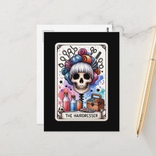 Carte postale de la carte de tarot du coiffeur