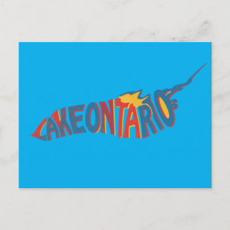Carte postale de la carte en caractères typographi
