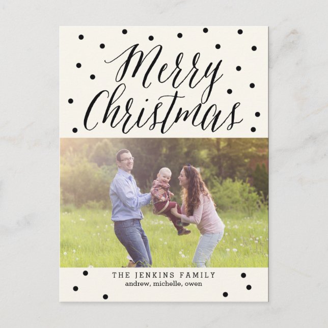 Carte postale de la carte postale de Noël avec poi (Devant)
