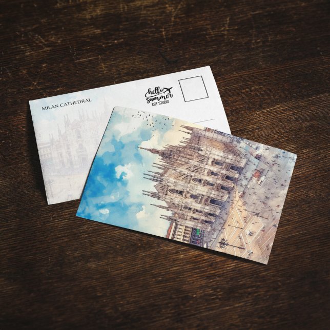 Carte postale de la cathédrale de Milan Italie Wat (Créateur téléchargé)