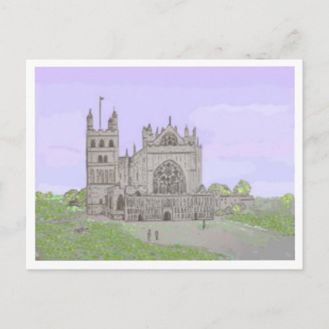 Carte postale de la cathédrale Exeter, personnalis (Devant)