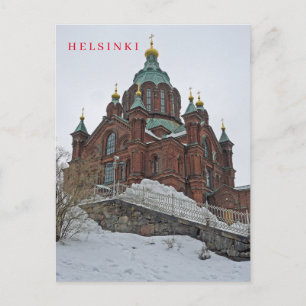 Carte postale de la cathédrale Uspenski d'Helsinki