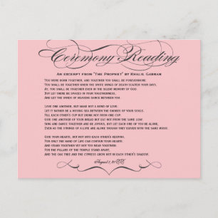 Carte postale de la cérémonie de lecture
