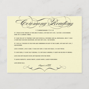 Carte postale de la cérémonie de lecture