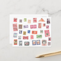 Carte postale de la collection de timbres