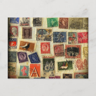 Carte postale de la collection de timbres