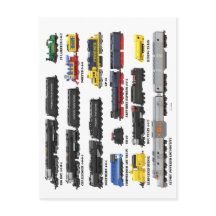 Carte postale de la collection de trains PTW