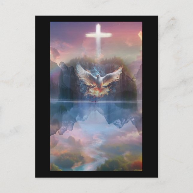 Carte postale de la colombe Saint-Esprit (Devant)