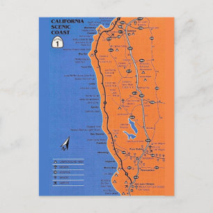 Carte postale de la côte californienne
