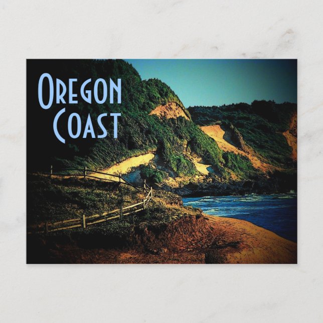 Carte postale de la côte de l'Oregon (Devant)