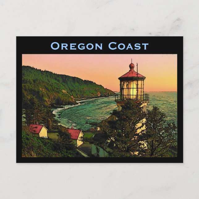 Carte postale de la côte de l'Oregon (Devant)