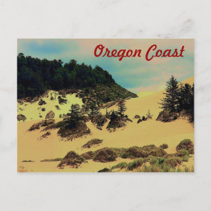 Carte postale de la côte de l'Oregon (dunes)