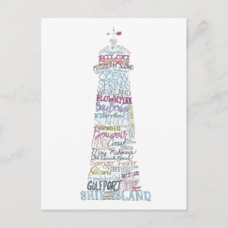 Carte postale de la côte du golfe du Mississippi