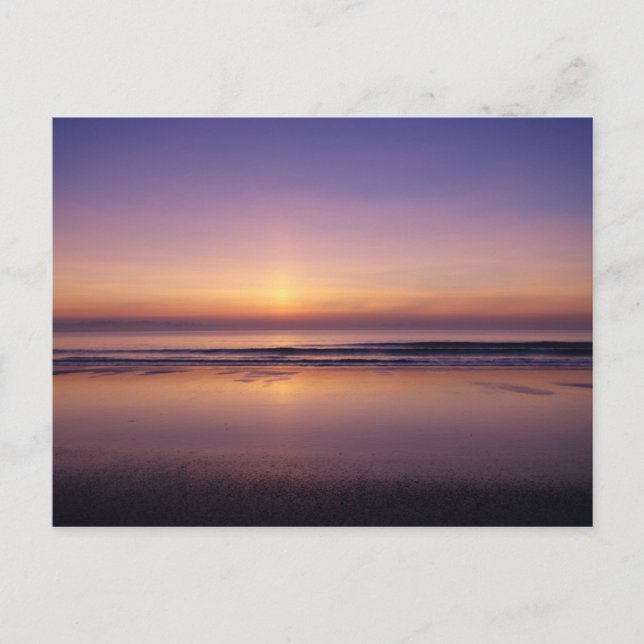 Carte postale de la couleur du soleil de la plage (Devant)