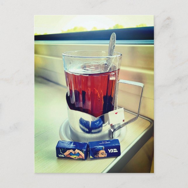 Carte postale de la Coupe du Hot Tea Train Ukraine (Devant)