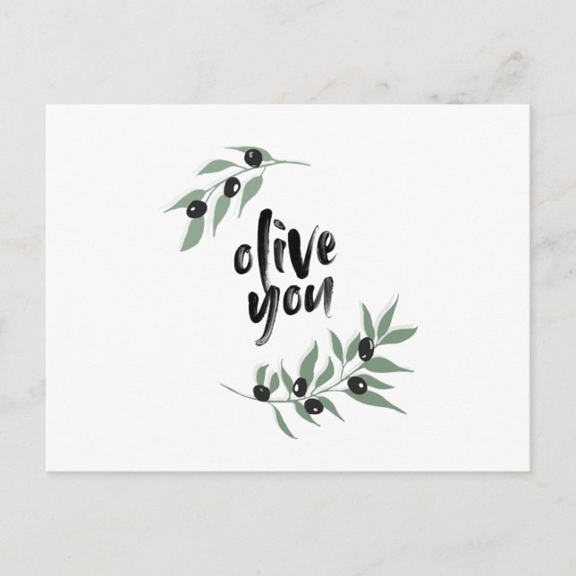 Carte postale de la couronne de branches d'olivier (Devant)