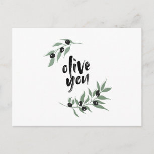 Carte postale de la couronne de branches d'olivier