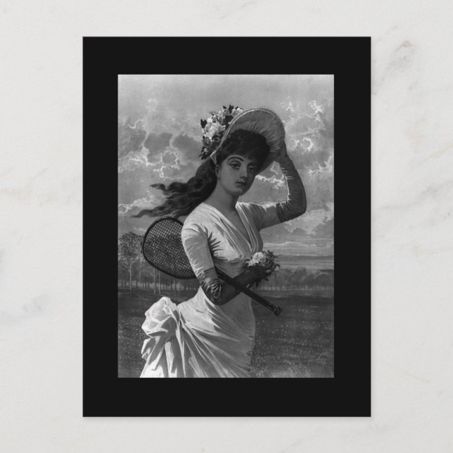 Carte postale de la dame de tennis victorienne (Devant)
