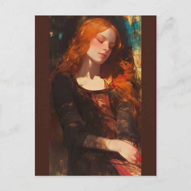 Carte postale de la Dame médiévale (Devant)