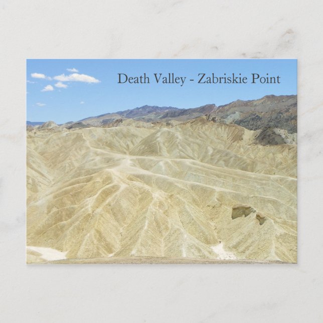 Carte postale de la Death Valley/Zabriskie Point! (Devant)