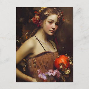 Carte postale de la déesse de récolte d'automne
