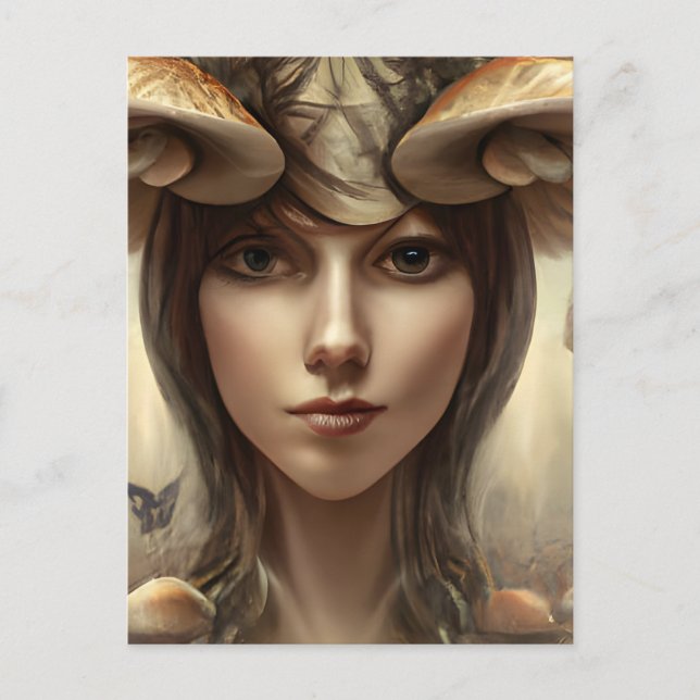 Carte postale de la déesse des champignons (Devant)