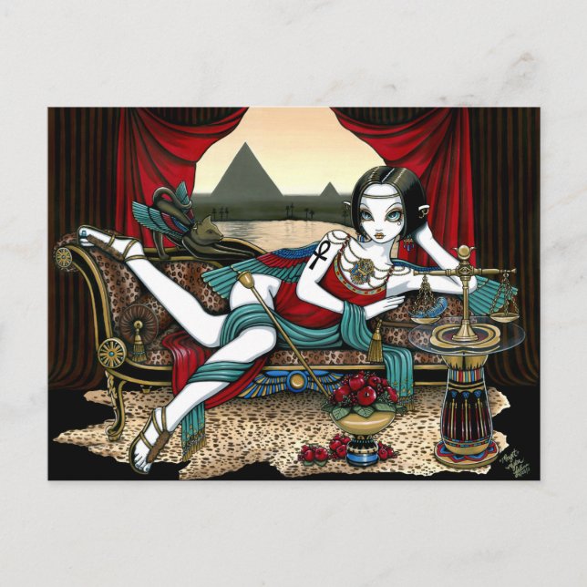 Carte postale de la déesse égyptienne Maya Maat An (Devant)