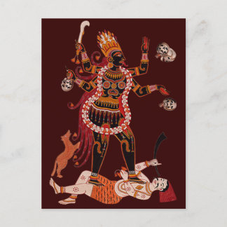 Carte postale de la déesse Kali