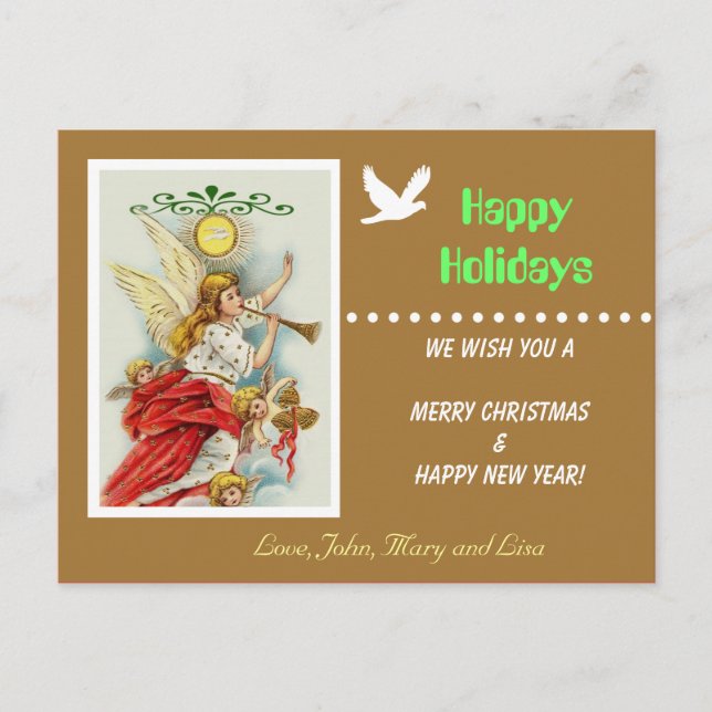 Carte postale de la famille Happy Holidays (Devant)