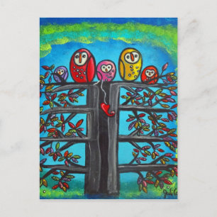 Carte postale de la famille Hibou II