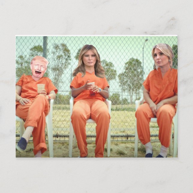 Carte postale de la famille Trump en prison (Devant)