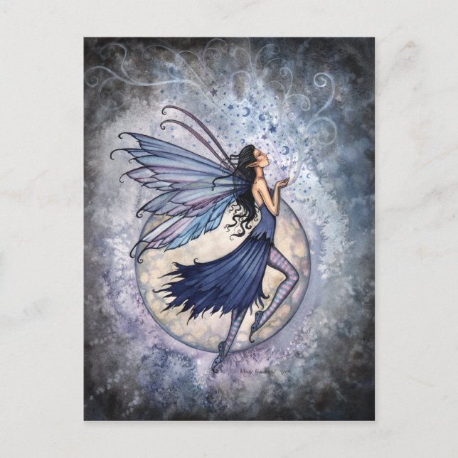 Carte postale de la fée Bleu de minuit par Molly H (Devant)