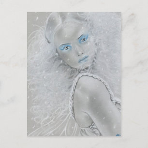 Carte postale de la fée des flocons de neige