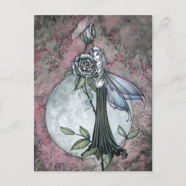 Carte postale de la fée Midnight Rose par Molly Ha (Devant)