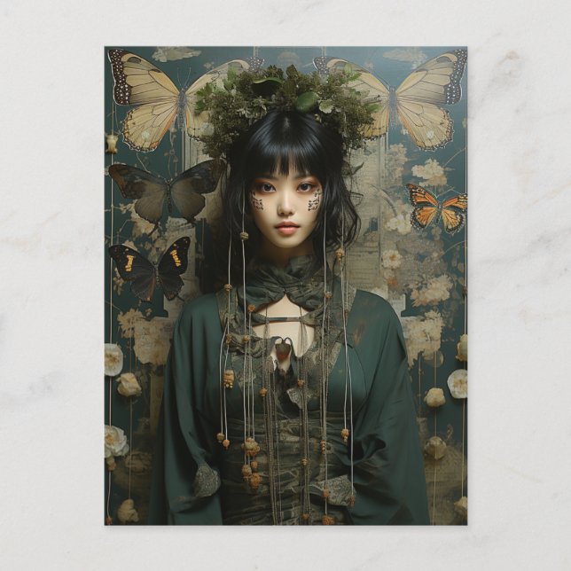 Carte postale de la femme papillon (Devant)