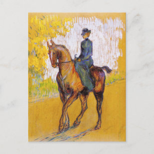 Carte postale de la femme Toulouse-Lautrec à cheva