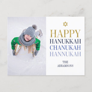 Carte postale de la fête de Noël Hanoukka Chanukah