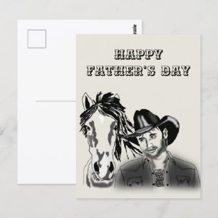 Carte postale de la fête des pères Cowboy