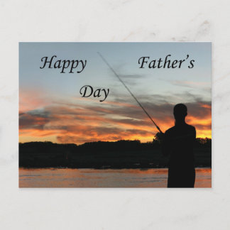 Carte postale de la Fête des pères de pêche au cou