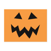 Carte postale de la fête d'Halloween | tête de cit
