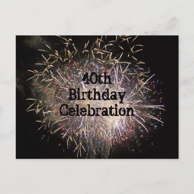 Carte postale de la fête du 40e anniversaire (Devant)