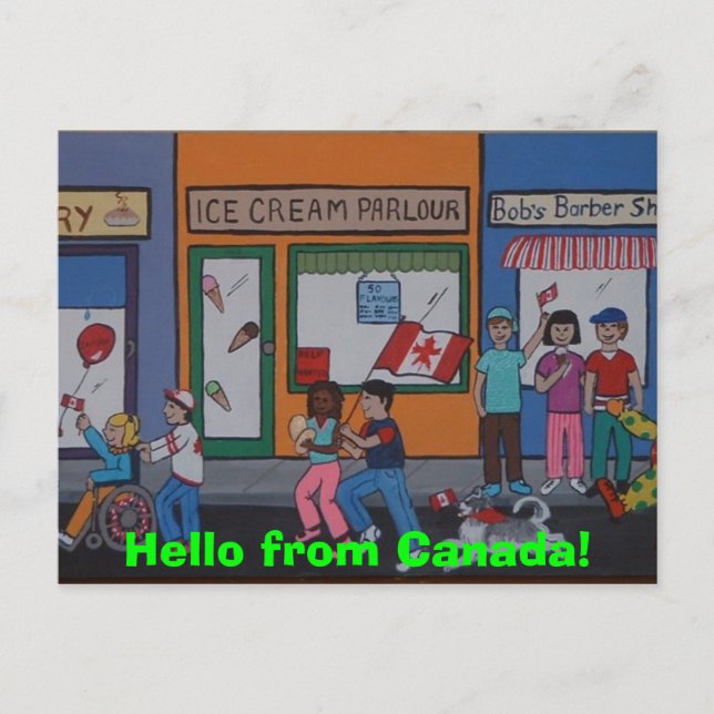 Carte postale de la fête du Canada (Devant)