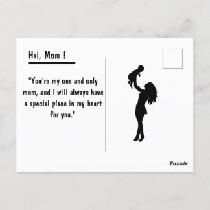 Carte postale de la fête mère