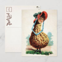Carte postale de la fille à la gourde victorienne