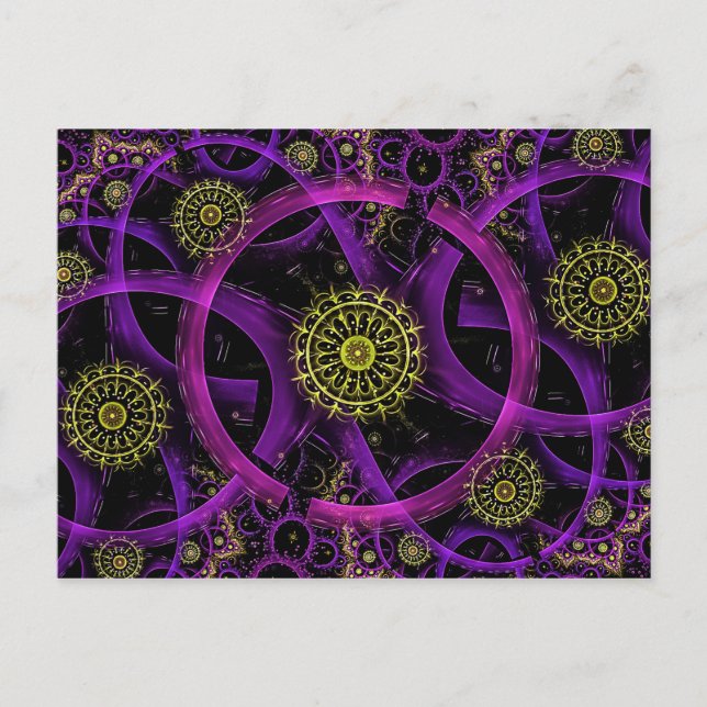 Carte postale de la fleur d'or de méditation (Devant)