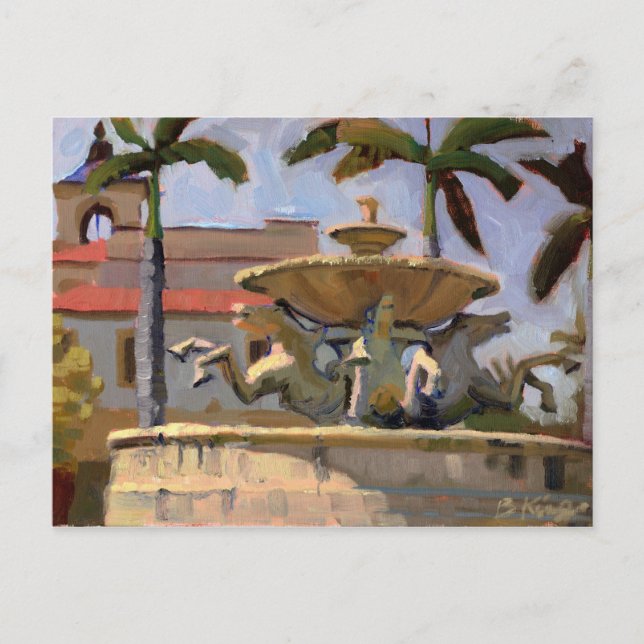 Carte postale de la fontaine Mizner Memorial (Devant)