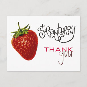 Carte postale de la fraise Merci