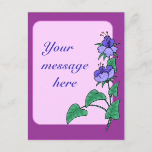 Carte postale de la frontière de fleurs