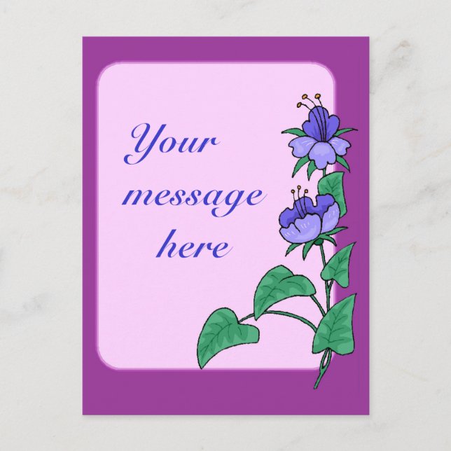 Carte postale de la frontière de fleurs (Devant)